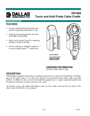 DS1404 Datasheet PDF Dallas Semiconductor -> Maxim Integrated