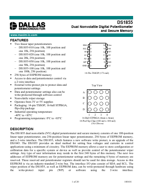 DS1855X-100 Datasheet PDF Dallas Semiconductor -> Maxim Integrated