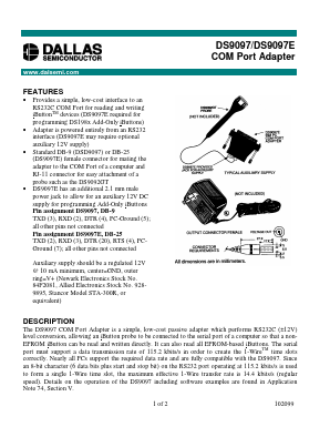 DS9097 Datasheet PDF Dallas Semiconductor -> Maxim Integrated