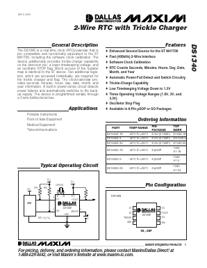 DS1340U-18_03 Datasheet PDF Dallas Semiconductor -> Maxim Integrated
