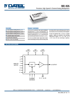 MX-826GE-C Datasheet PDF  DATEL Data Acquisition products 