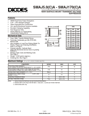 SMAJ80A Datasheet PDF Diodes Incorporated.