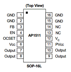 AP1511S Datasheet PDF Diodes Incorporated.