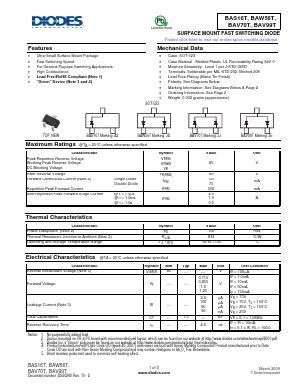 BAS16T Datasheet PDF Diodes Incorporated.