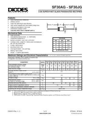 SF30AG-B Datasheet PDF Diodes Incorporated.