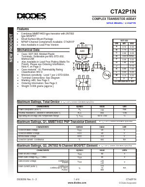 CTA2P1N-7 Datasheet PDF Diodes Incorporated.