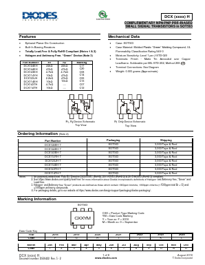 DCX114YH Datasheet PDF Diodes Incorporated.