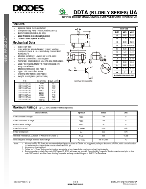 DDTA123TUA-7-F Datasheet PDF Diodes Incorporated.