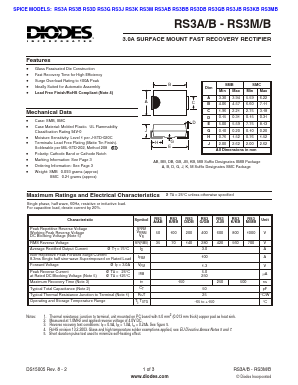 RS3MA Datasheet PDF Diodes Incorporated.