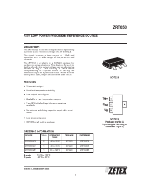 ZRT050GC2 Datasheet PDF Diodes Incorporated.