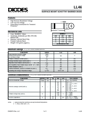 LL46 Datasheet PDF Diodes Incorporated.