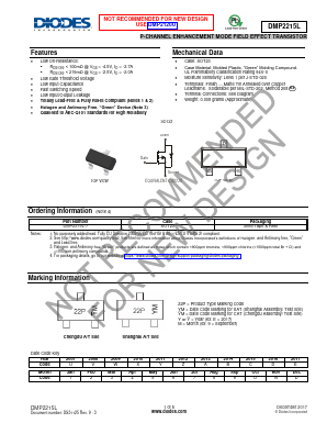 DMP2215L Datasheet PDF Diodes Incorporated.