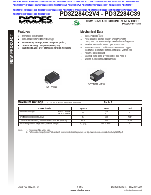 PD3Z284C4V3-7 Datasheet PDF Diodes Incorporated.