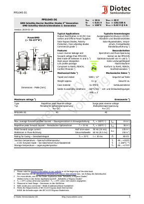 PPS1045-3G Datasheet PDF Diotec Semiconductor Germany 