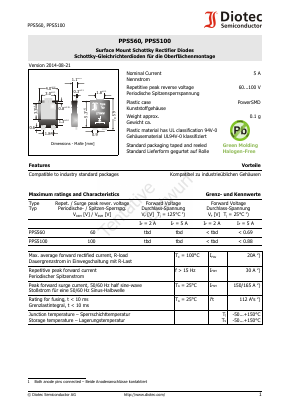 PPS560 Datasheet PDF Diotec Semiconductor Germany 