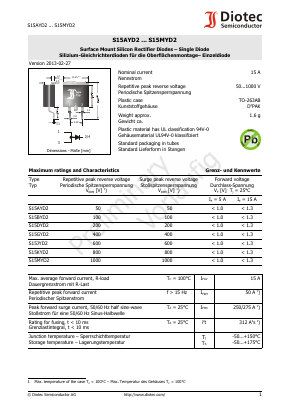 S15DYD2 Datasheet PDF Diotec Semiconductor Germany 