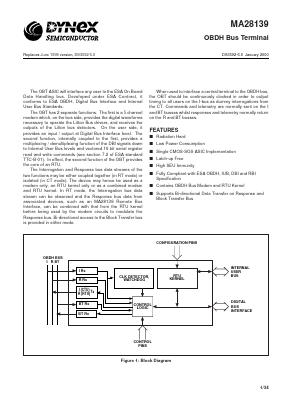 MAS28139NE Datasheet PDF Dynex Semiconductor