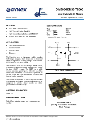 DIM500GDM33-TS000 Datasheet PDF Dynex Semiconductor