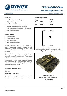 DFM1200FXM18-A000 Datasheet PDF Dynex Semiconductor