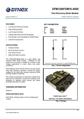 DFM1200FXM18-A000 Datasheet PDF Dynex Semiconductor