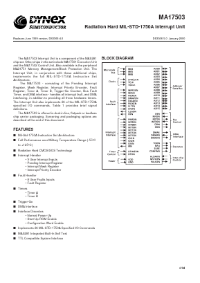 MAS17503LS Datasheet PDF Dynex Semiconductor