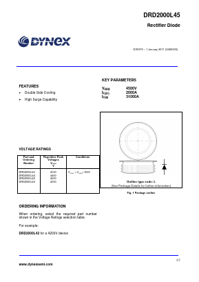 DRD2000L42 Datasheet PDF Dynex Semiconductor