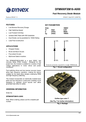 DFM900FXM18-A000 Datasheet PDF Dynex Semiconductor