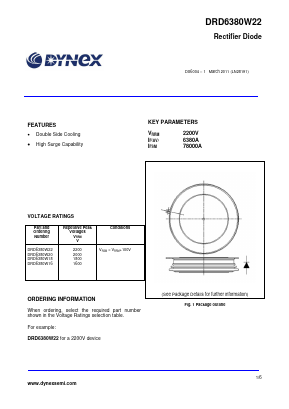 DRD6380W22 Datasheet PDF Dynex Semiconductor