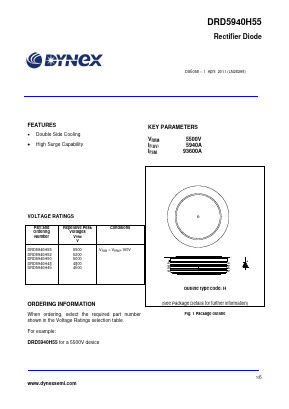 DRD5940H50 Datasheet PDF Dynex Semiconductor