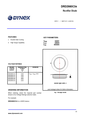 DRD2980C28 Datasheet PDF Dynex Semiconductor