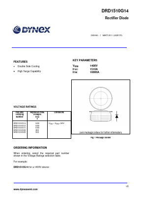 DRD1510G10 Datasheet PDF Dynex Semiconductor