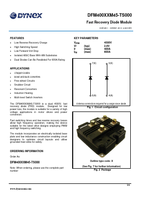 DFM400XXM45-TS000 Datasheet PDF Dynex Semiconductor