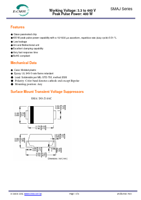 SMAJ350A Datasheet PDF E-CMOS Corporation