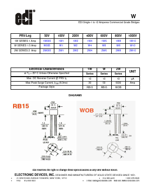 1W1 Datasheet PDF Electronic devices inc.
