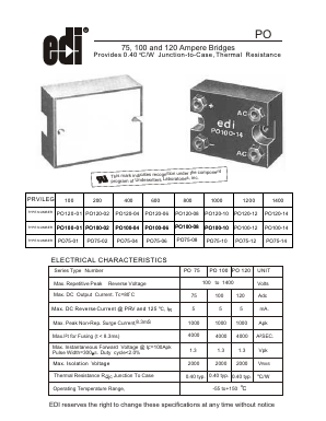 PO75-14 Datasheet PDF Electronic devices inc.