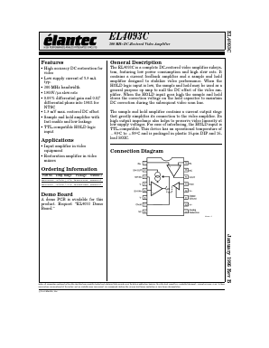 EL4093CN Datasheet PDF Elantec -> Intersil