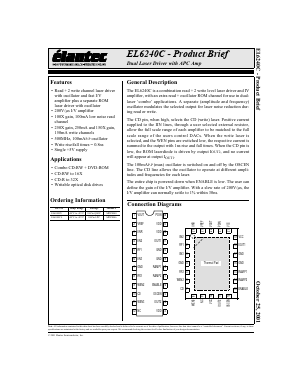 EL6240C Datasheet PDF Elantec -> Intersil