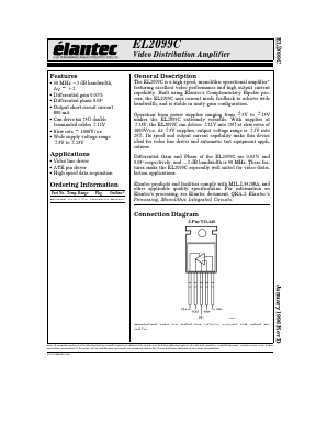 EL2099C Datasheet PDF Elantec -> Intersil