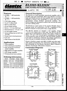 EL2232CN Datasheet PDF Elantec -> Intersil