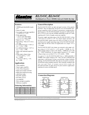 EL2445CS Datasheet PDF Elantec -> Intersil