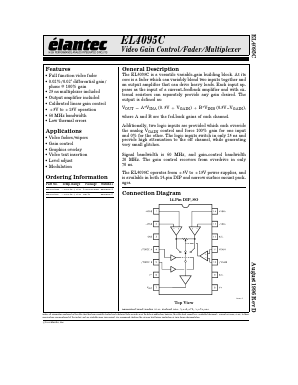 EL4095 Datasheet PDF Elantec -> Intersil