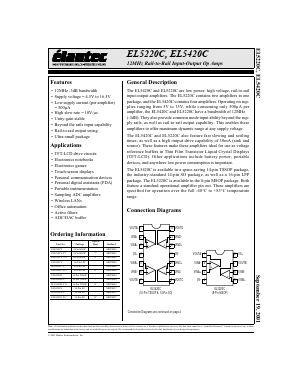 EL5220C Datasheet PDF Elantec -> Intersil