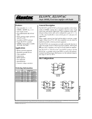 EL5197ACW-T7 Datasheet PDF Elantec -> Intersil