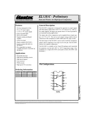 EL5285CS-T7 Datasheet PDF Elantec -> Intersil