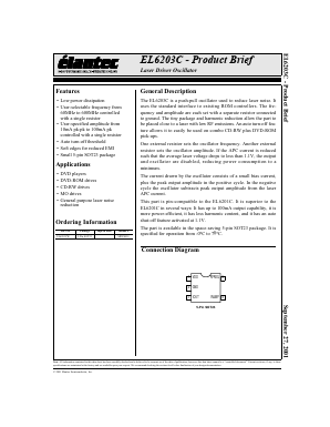 EL6203C Datasheet PDF Elantec -> Intersil