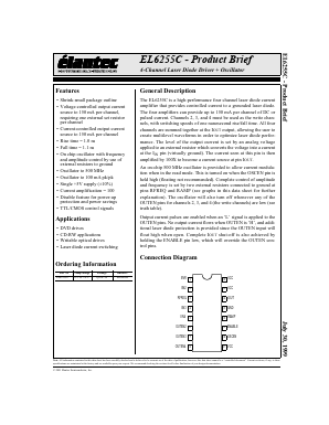 EL6255 Datasheet PDF Elantec -> Intersil