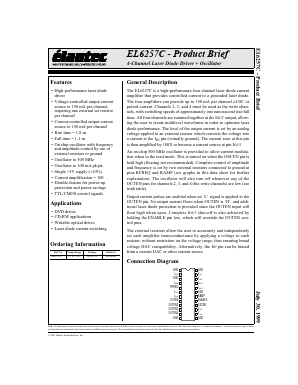 EL6257 Datasheet PDF Elantec -> Intersil