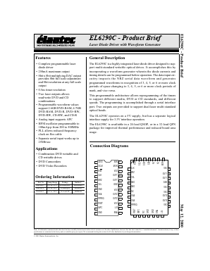 EL6290C Datasheet PDF Elantec -> Intersil