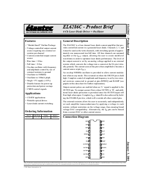 EL6286C Datasheet PDF Elantec -> Intersil