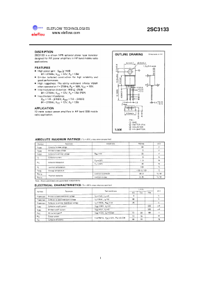 2SC3133 Datasheet PDF eleflow technologies co., ltd.